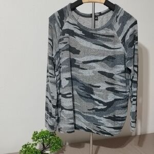 Buffalo David Bitton Gray Camouflage Sweater
